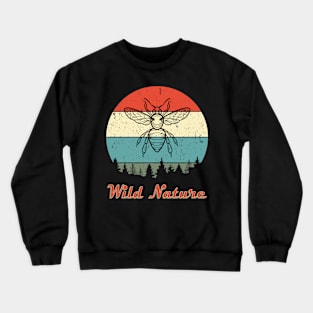 Wild Nature Wasp Abstract Sunset Crewneck Sweatshirt